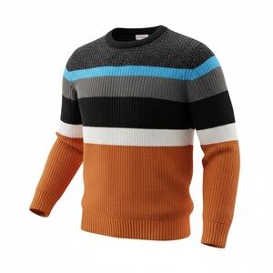 Cat & Jack Multicolor Striped Sweater Boys Size Large (10/12) NWT